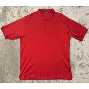 Page And Tuttle Polo Shirt Men's L Red Performance Golf Preppy Pima Cotton